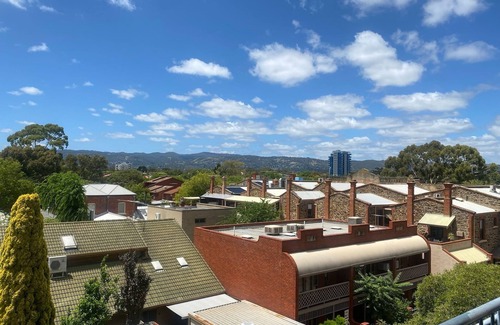 Adelaide Central Business District Apartment | Prime location in heart of Adelaide City with Hills balcony view