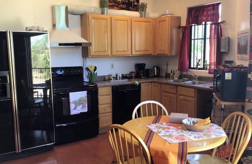 Tucson House | Privacy and views, with Saguaro National Park -East at the end of the street