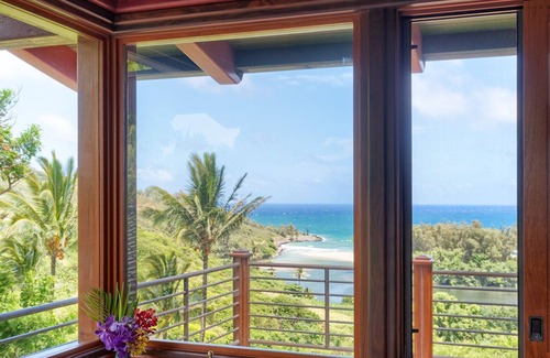 Kilauea House | Private estate on 12 lush acres, ocean views, path to beach, main house plus two guest cottages!