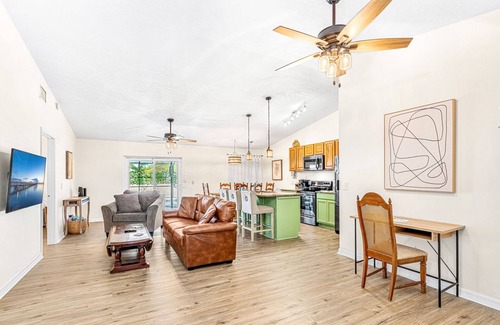 Palm Bay House | Private Florida Home with Pool and Hot Tub Enclosure, King Bed in Master Suite