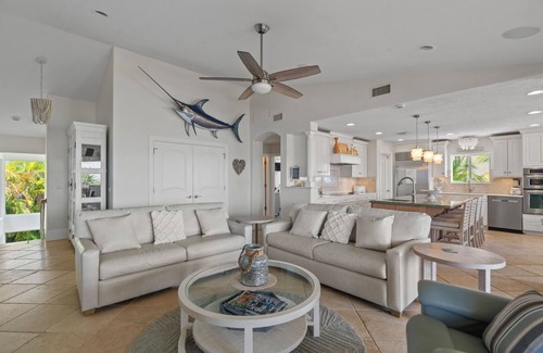 Marathon House | Private, Gated, Oceanfront, Beachfront 5-Star Estate with dock, putting green.