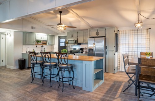 Camdenton House | Private Island Retreat with 500' Level Lakefront & 3 Houses with Private Docks!