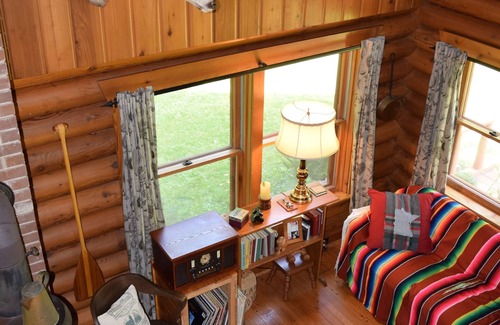 Markville Cabin | Private, modern, cedar log cabin home on twenty acres near St. Croix State Park.