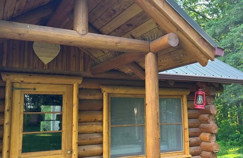 Markville Cabin | Private, modern, cedar log cabin home on twenty acres near St. Croix State Park.