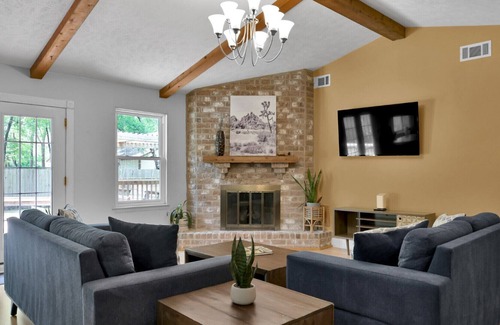 Grogan's Mill House | Private Pool, Large Backyard, Prime Location, EV Charging Outlet