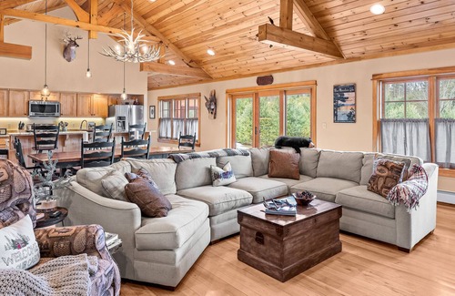 Olmstedville House | Private, secluded mountain home with a wood fireplace & screened deck