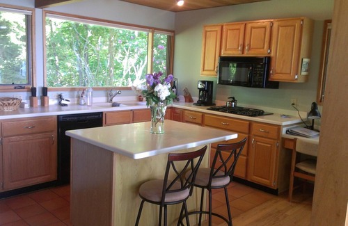 Suttons Bay House | Private Suttons Bay Waterfront Home with Hot Tub, Sauna and Central Air!