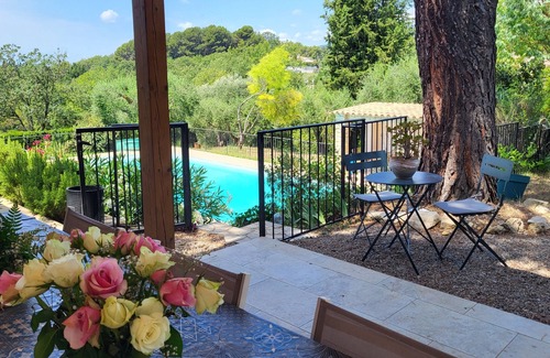 Chateauneuf-Grasse Villa | Provencal villa 130m2, 3 bedrooms, quiet location. Swimming pool