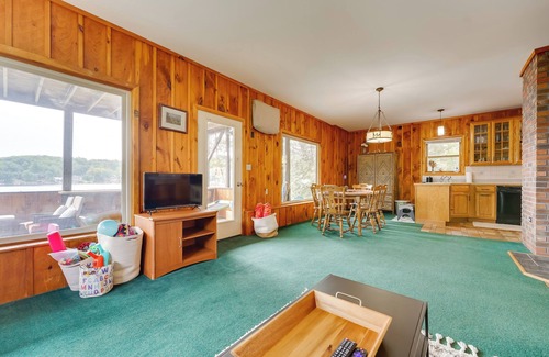 Lake George House | Queensbury Lakefront Home: Screened Porch & Views!