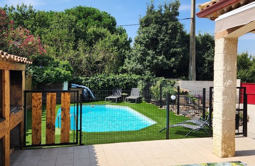 Saint-Thibery Villa | Quiet family villa not overlooked, Bbq, private pool, close to the sea