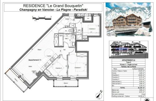 Champagny-en-Vanoise Apartment | Résidence Le Grand Bouquetin - 4 Pièces pour 8 Personnes MAE-9924