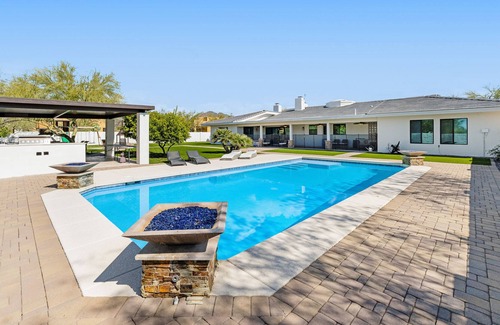 Desert Hills House | Radiant desert stay with a pool, grill, and gourmet kitchen - mountain views