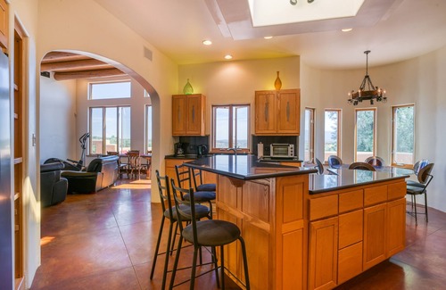 Ranchos De Taos House | Ranchos de Taos gem with hot tub, sauna, game room, fast WiFi, firepit & views