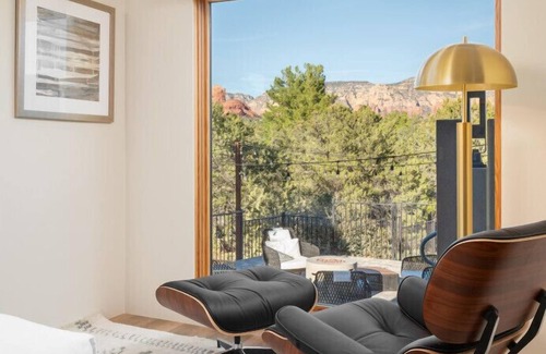 West Sedona House | Red Rock Luxe Villa: Pool, Spa, Views, Private Courtyard