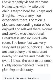 Ooty House | REHMANS HOMESTAY