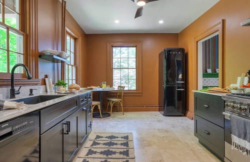 Town of Marbletown House | Relax in Style at Historic Modern on Main with Modern Amenities & Wooded Views