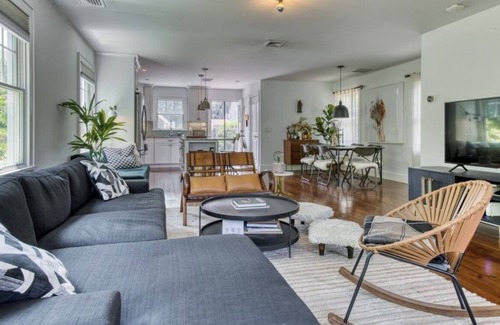 Pipes Cove House | Relax in this light-filled home, steps from the beach and a short walk to town!