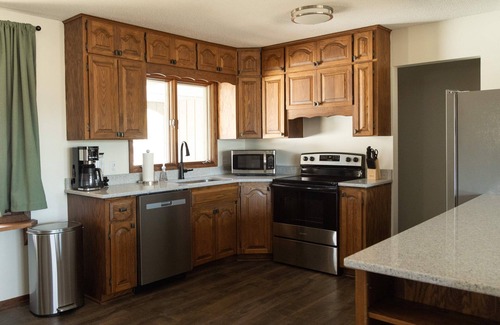 Brainerd House | Relaxing retreat on Rice Lake! Quiet lake views w/full deck, fire pit, & hot tub