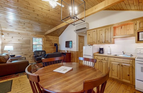 Northport Cabin | Relaxing two bedroom cabin escape w/fireplace, kitchen & wooded views