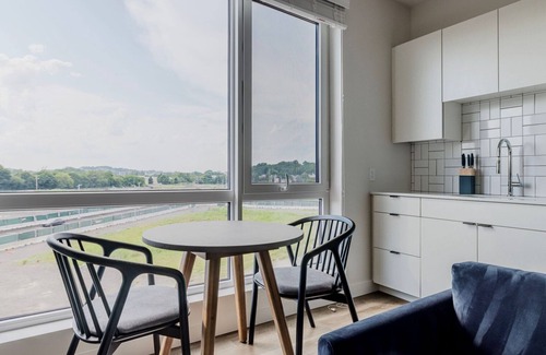 Revere Apartment | Remarkable Revere Studio w/Fire Pit, Pool, Gym, BBQ, W/D, by Blueground