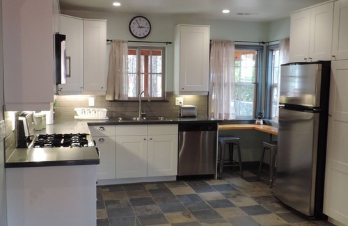 Peter Pan House | Remodeled stylish, 3 bedrooms 2 story log cabin, hottub, sleeps 7 ,PeterPan area