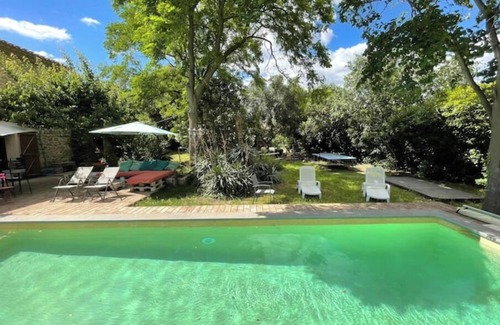 Poussan Villa | Renovated barn, private garden and shared pool.