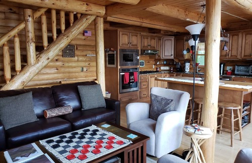 Northwood Cabin | Rent a log home on a private peninsula on Northwood Lake. Enjoy Paradise!
