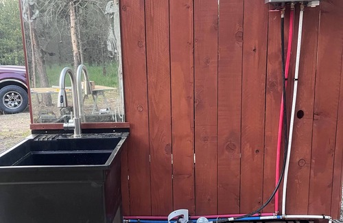 Marion Cabin | Retreat to our cozy cabin nestled in a private hideaway.nSolar lights & shower