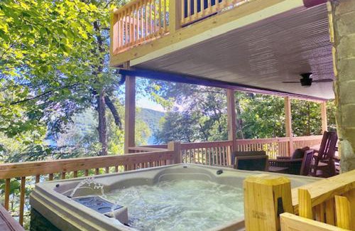 Topton Villa | Ridgetop Lakeview Retreat - 4 Bedroom Cabin with Private Deck Overlooking Lake Nantahala
