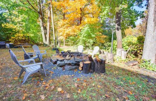 Montague Apartment | Riverfront Apt with Fire Pit and Yard in Millers Falls