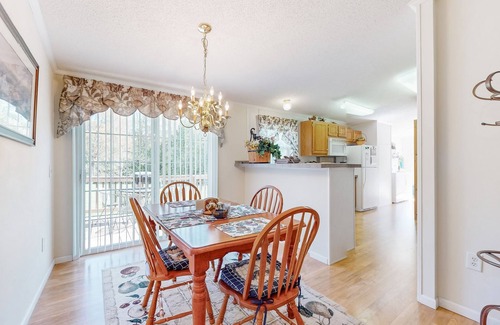 Sparta House | Riverfront home with a large yard, fireplace, deck, & washer/dryer