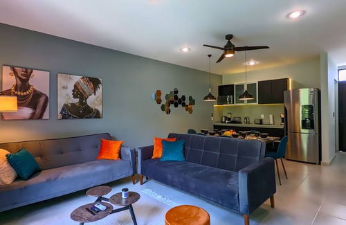 Playacar Apartment | Riviera Home - New 2BR Condo w. big Pool & Jacuzzi