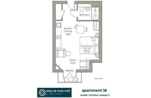 Stoney Middleton House | Rock Mill Studio Apartment 18