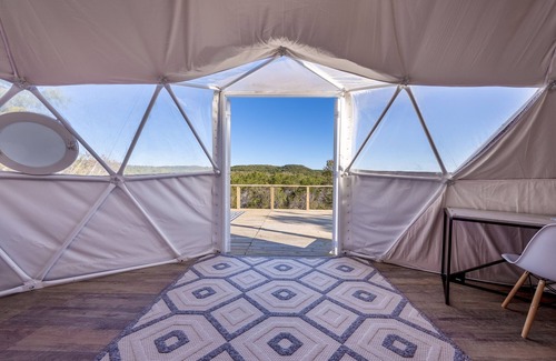 Marble Falls Villa | Romantic Stargazing Dome Stunning Mountain View Glamping Loving Heart Retreats