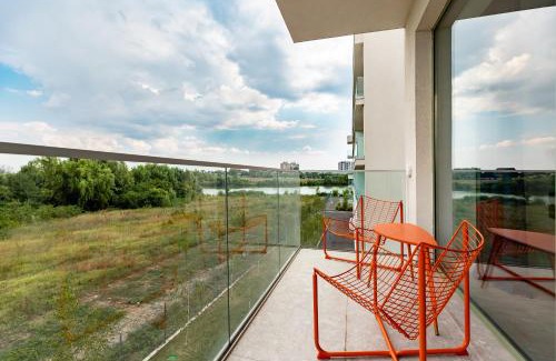 Sector 1 Apartment | Roots One - Lakeview Escape with Balcony & Parking