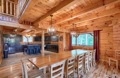 Logan Cabin | Rose Ridge - 8BR/5.5BA Luxury Log Cabin on 25 Acres - Walk to Old Man's Cave!