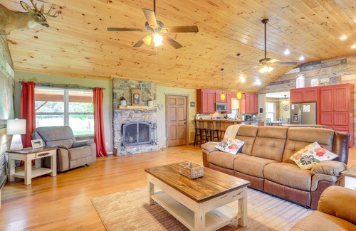 The Rock House | Rural Georgia Farmhouse Getaway w/Porches, Views
