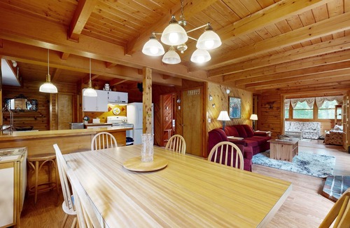 Bartlett Cabin | Rustic 2-story cabin near Saco River w/views & firepit