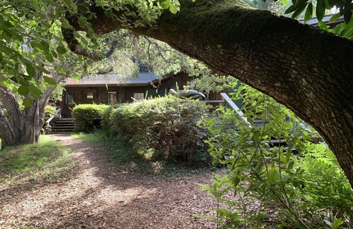 Inverness House | Rustic family vacation retreat with private tennis court!