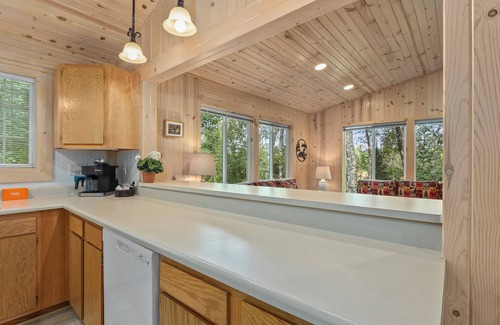 Sayner Cabin | Rustic Fawn | Fireplace, AC, Lake Access w/Dock, Dogs OK w/fee