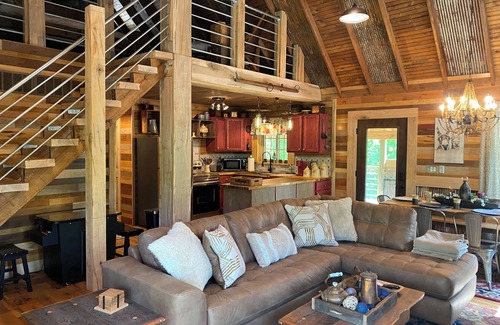 McArthur Cabin | Rustic Modern Cabin on Highland Cow Farm: Hiking Trails, Hot Tub and Fire pit