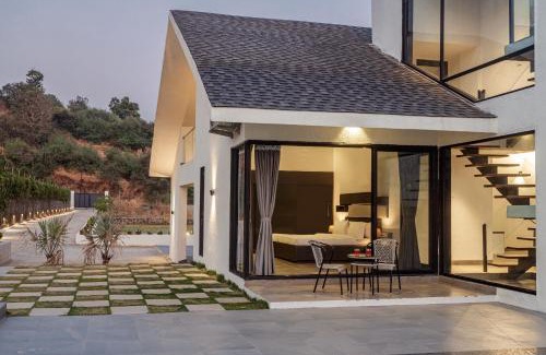 Khalapur Villa | SaffronStays Stargazer, Karjat - luxury pool villa with lake view