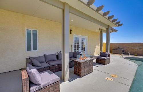 Desert Hot Springs House | Saltwater Pool, Spa and Fire Pit Home with Mtn Views!
