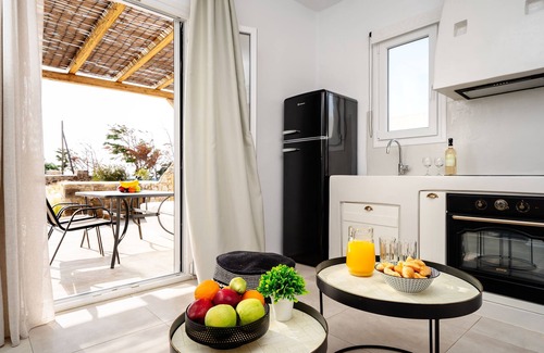 Naxos Villa | Santo Concept Luxury Black Villa with Pool & outdoor Jacuzzi Sea Views