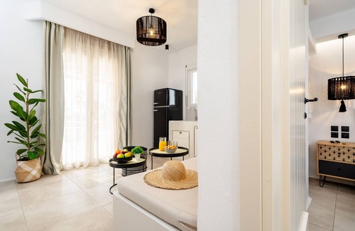 Naxos Villa | Santo Concept Luxury Black Villa with Pool & outdoor Jacuzzi Sea Views