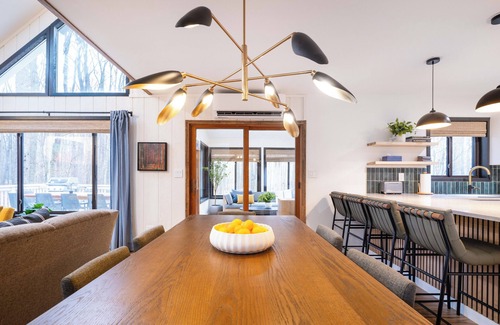 Gouldsboro House | Scandi Bliss: Fall Foliage Getaway – Lake Access, Firepit Nights & Game Room Fun