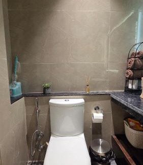 Gurugram Apartment | Scandinavian Haven 11 - Sunset Balcony & Kitchen