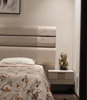 Gurugram Apartment | Scandinavian Haven 11 - Sunset Balcony & Kitchen