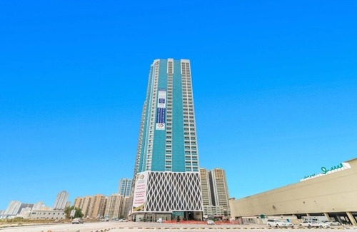 Ajman Apartment | Sea Breeze Studio Balcony & View