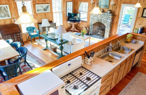 Edgartown House | Secluded Cottage on Several Private Acres, Deck, Fireplace, Walk to Beach!